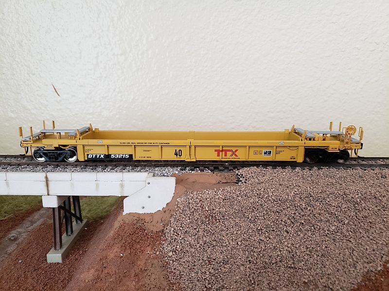 LE4411 Walthers Ho 5 wagons Well car TTX transport container 125 T DTX 72804 48 